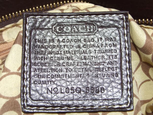 do real coach bags have serial numbers