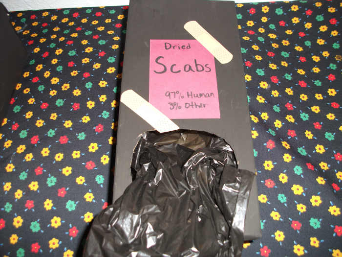 Crumbled potato chips feel like scabs. Yuck!