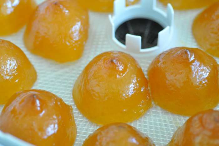 Finished candied lemon peel.