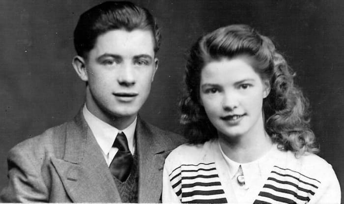 This Irish couple who emigrated to Australia in 1967 with their 5 young children. Peter and Chris Reid.