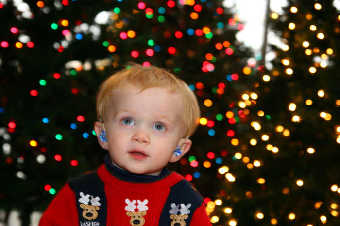 Hearing sleigh bells at Christmas time: the newborn hearing screening test allows children to receive hearing aids or cochlear implants at a very young age.