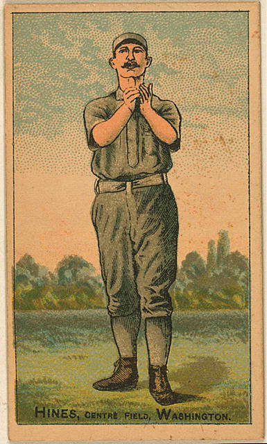 1887 Paul Hines baseball card from the Benjamin K. Edwards Collection in the Library of Congress.