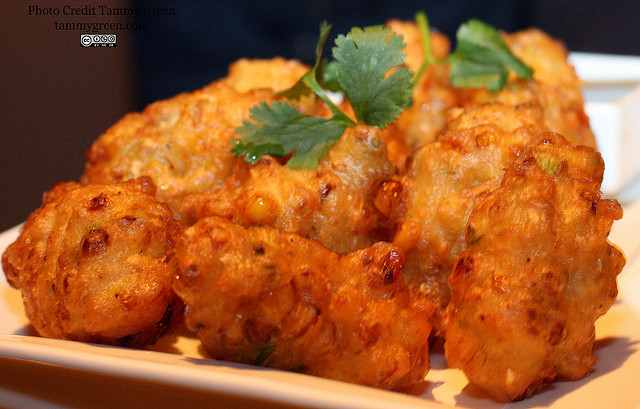 A plate of fritters.