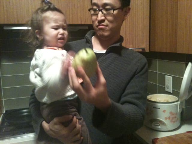 "Bullwinkle, that thing is raw! And the peel on! How am I supposed to eat that? I barely have teeth, you idiot."