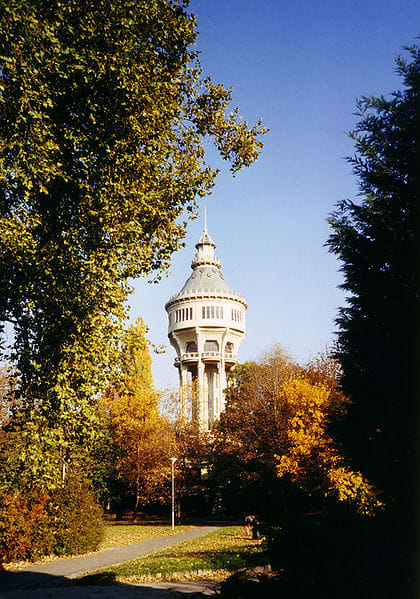 Margitsziget (Margaret Island) Water Tower in Budapest, Hungary