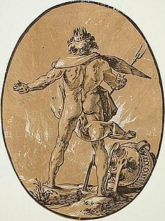Pluto, Lord of the Underworld. Woodcut by Hendrick Goltzius (15581617) Public domain, courtesy of Wikimedia Commons.