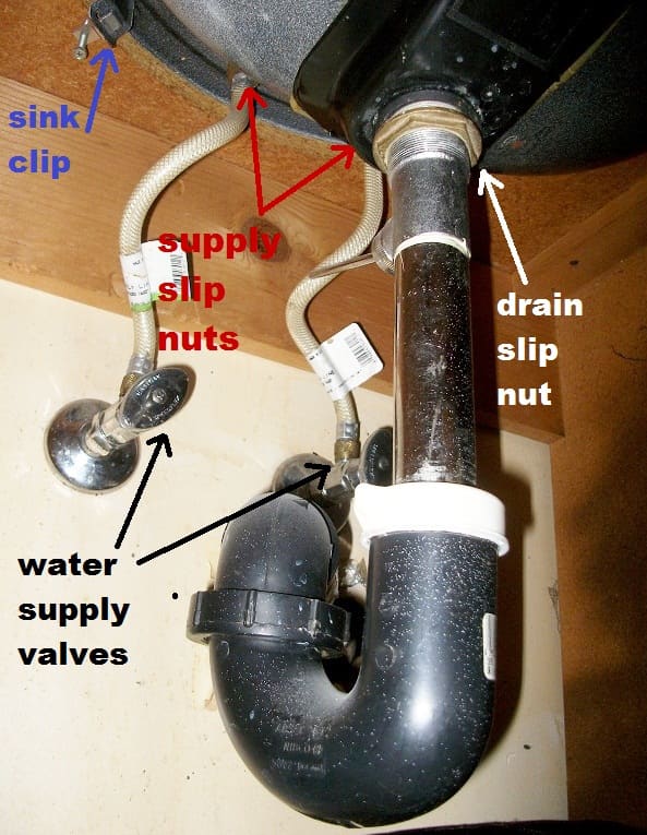 Here's a look at what's under a bathroom vanity sink.
