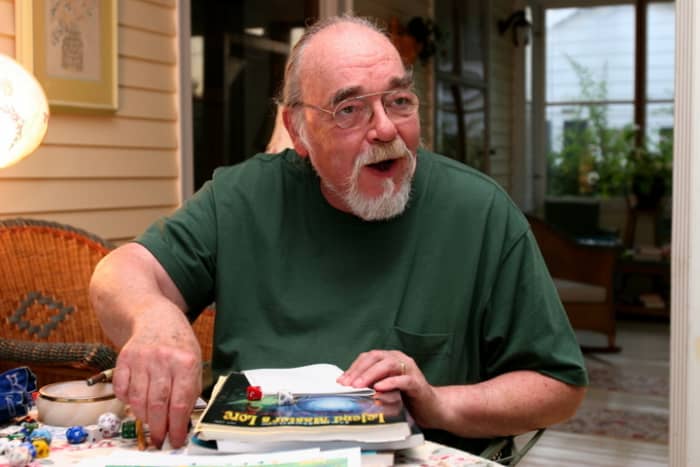 Gary Gygax did it best. Here, one can imagine him leading a group of explorers into some devious dungeon populated by wonderful creatures and intellect-bending traps.