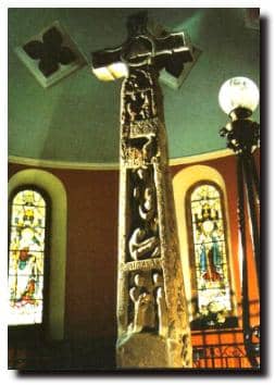 The Ruthwell Cross, near Dumfries, Scotland, is decorated with carved runes depicting aspects of the Rood's speech to the dreamer.