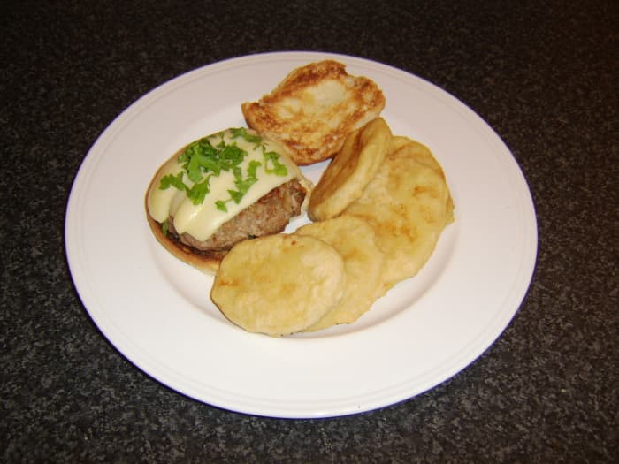 Fritters with your burger, sir/madam? This turkey, sage and onion burger with fritters recipe is a delicious variation on burgers and fries.