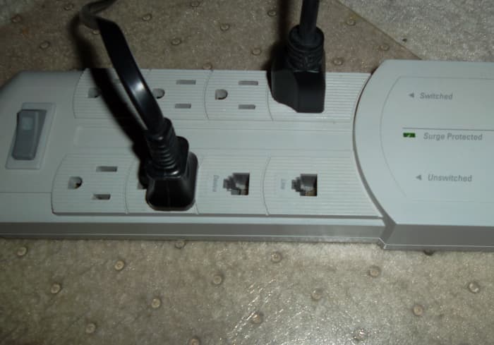 By plugging electronics into power strips and switching off the strip, energy can be saved, especially in areas with T.V.s and other home entertainment electronics.