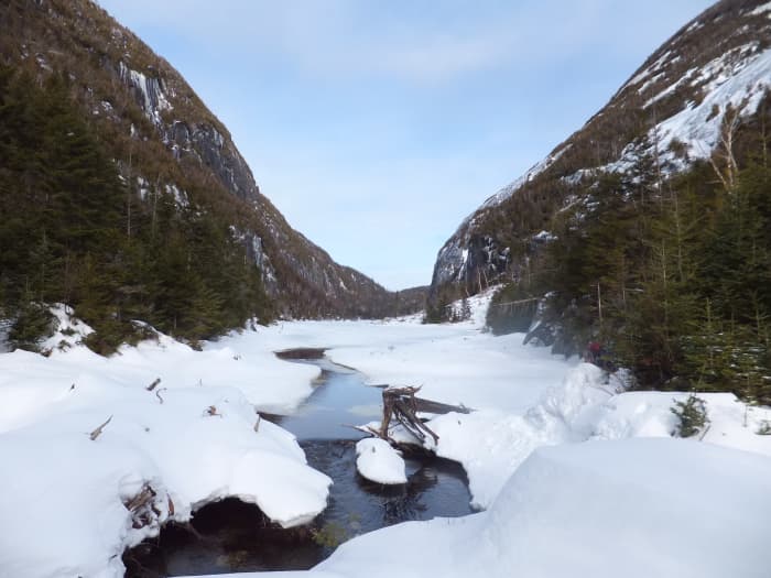 Avalanche Lake in the Adirondack High Peaks is one of those places in winter which is awe inspiring.