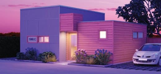 Prefab cottages and cabin designs nowadays can be contemporary (like this Jenesys ECube model) or traditional (like classic log cabins built by the Amish Wood-Tex). Customization options, design formats, floorplans, and pricing run the gamut.