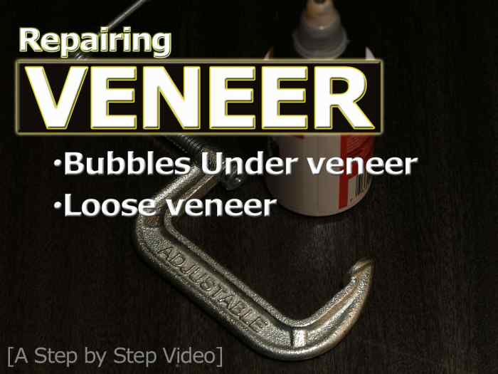 Laminated Wood Veneer Bubbled or Loose Veneer Home Repair Dengarden