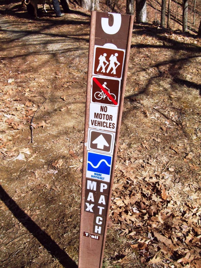 One of the Max Patch trailheads. This particular marker is on one of the trails that skirt the mountain.