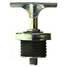 Temporary rubber drain bolt