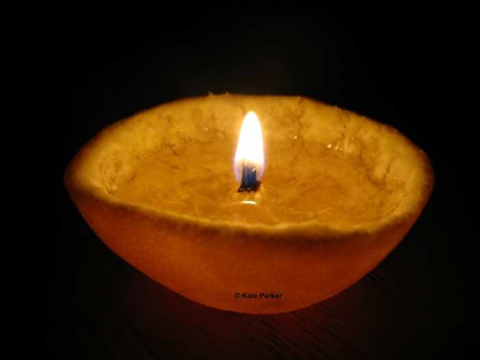 How to Make an Oil Lamp Out of an Orange (With StepbyStep Images