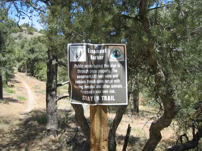 An easement can allow the public to walk on private property