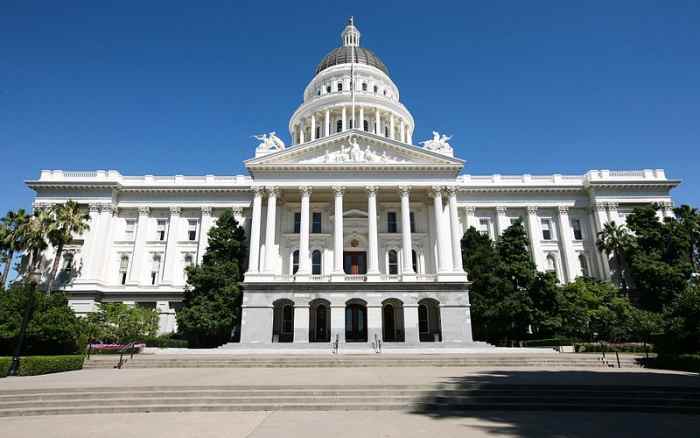 California state capitol building in Sacramento, California
