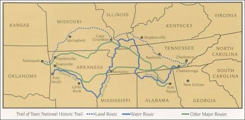 Many are the stories of Native Americans being sent to reservations, while their lands were taken. But one of the the first and most well-known is the Trail of Tears.