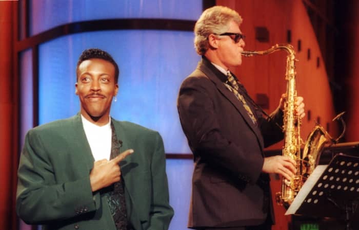 This 1992 appearance on the Arsenio Hall Show is considered what won him the election because it made him relatable.