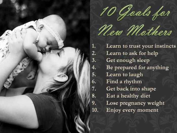 10 Great Goals and Objectives for New Mothers - HubPages