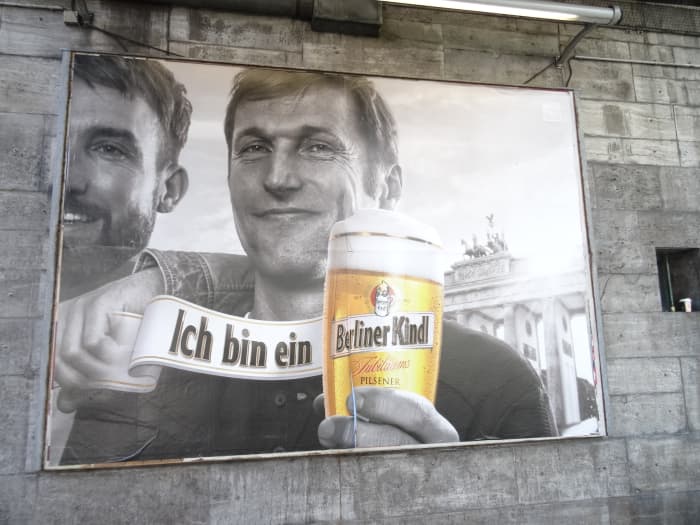 One of Berlin's beers pays homage to Kennnedy's speech, fifty years on.