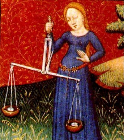 Libra is represented by the symbol of the scales. Needless to say, balance and justice in life are major concerns for a Libra.