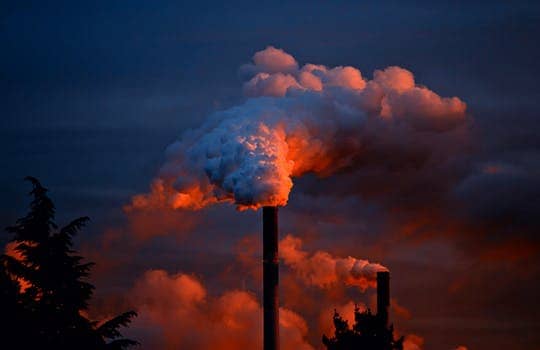 The release of greenhouse gases is polluting the atmosphere and changing the climate.