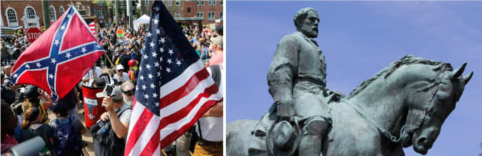 Unite the Right Rally (Charlottesville, VA - August 11-12, 2017) and statue of Confederate General Robert E. Lee