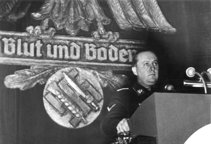Richard Walther Darre (above) was a key developer of Nazi race theory, much of which he expounded in his 1930 book A New Nobility Based On Blood And Soil.