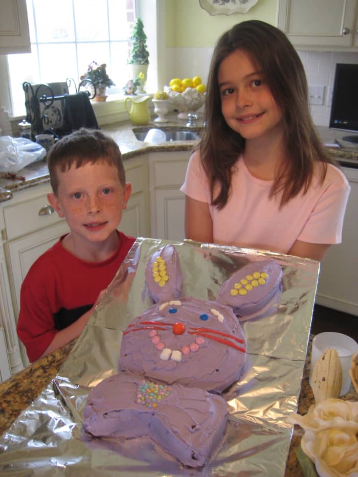 One year we made our Easter Bunny lavender. Mini marshmallows looked really cute as big buckteeth. I can't believe how much my kids have changed in a few short years!