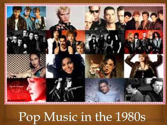Trendy 1980's popular music culture