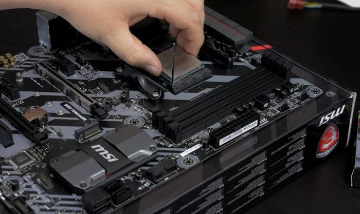B350 chipset motherboards for the Ryzen platform like MSI's Tomhawk are available for Under $100 while the cheapest Z370 boards for Coffee Lake are $120.