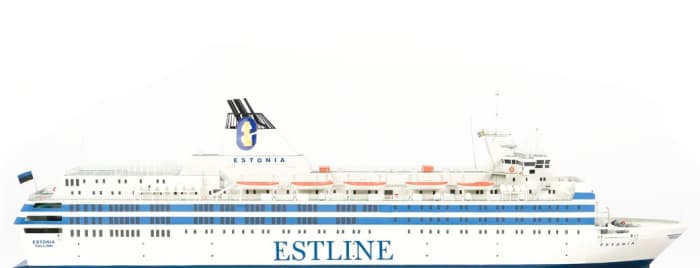 Model of MS Estonia at the Swedish Maritime Museum