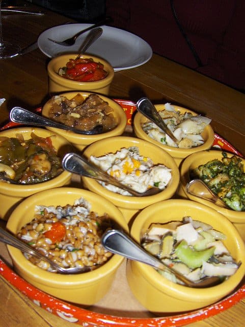 Feast of the Seven Fishes at a restaurant called Otto in New York State. The number seven is a magical number in many societies.