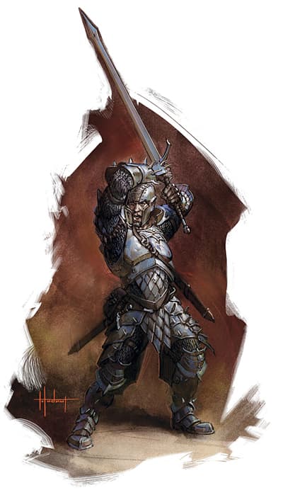 Regdar always paled in comparison to Tordek in 3E, but he returns to challenge Valeros for the title of "most un-interesting iconic."