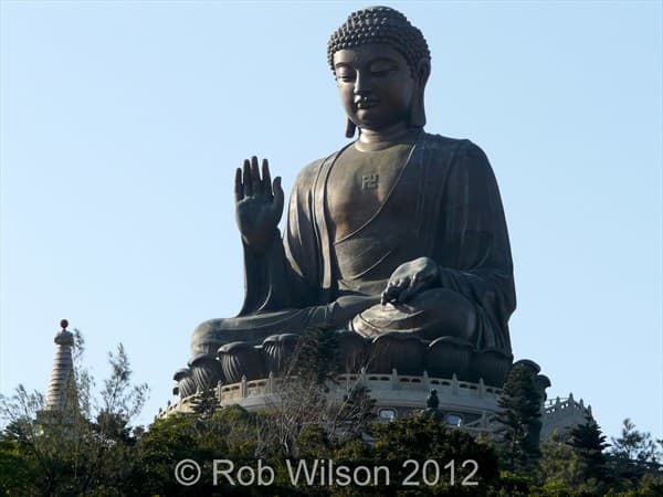 Tian Tan Buddha, or the Big Buddha at Ngong Ping near Tung Chung Hong Kong.