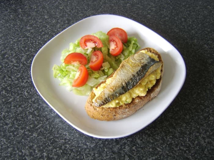 This pan fried mackerel fillet and scrambled eggs on toast is just one of the recipes you will find further down this page