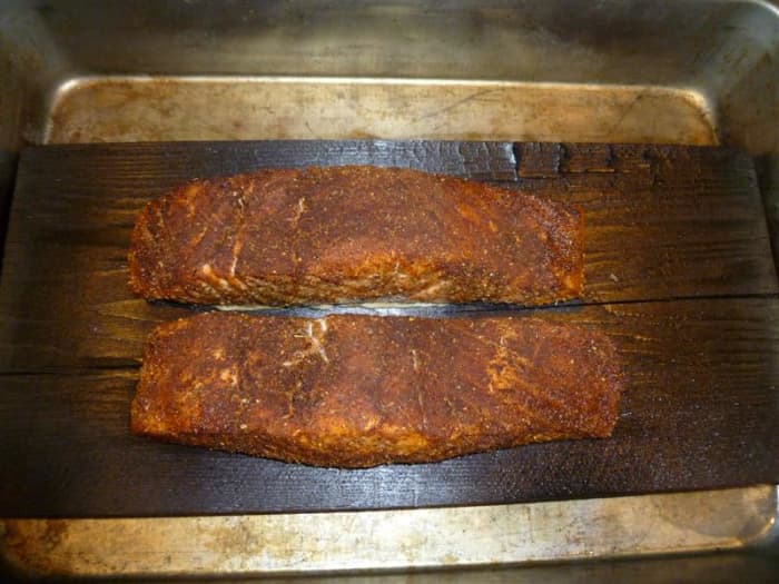 This is a moist and juicy salmon cooked on a plank. Learn to make this perfect bbq salmon!