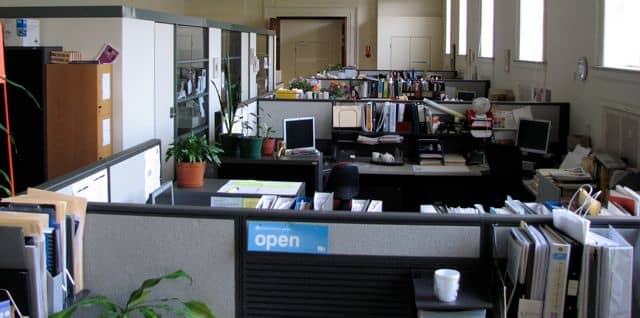 An open plan office can be distracting and even painful to fibromyalgia sufferers, too cold or too hot, too noisy and hard to concentrate!