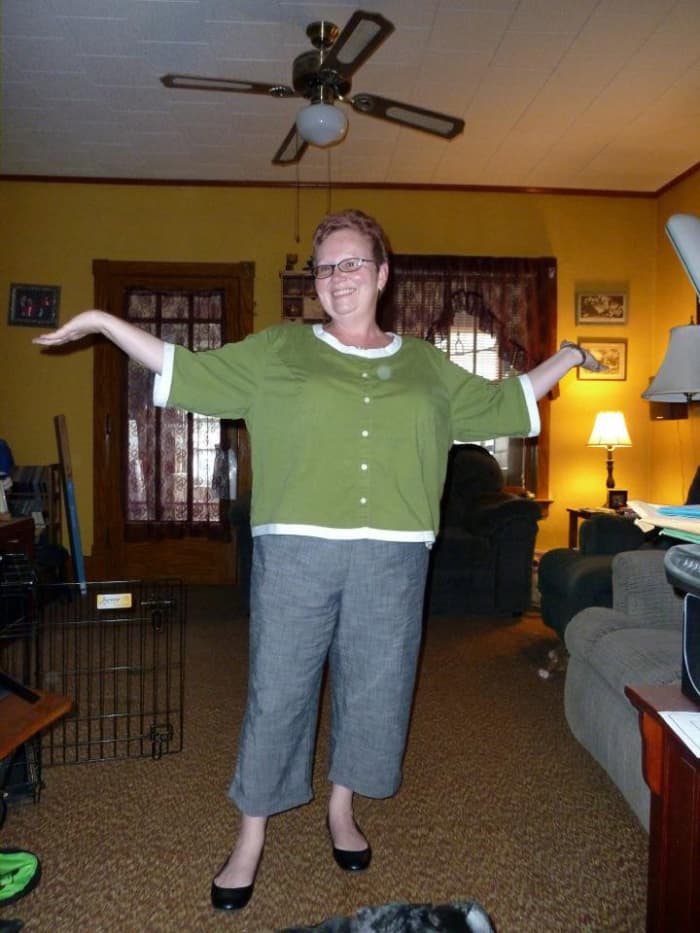 From frumpy to fabulous. Learn to make a refashioned shirt that you can feel good about wearing!
