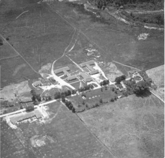 1943 photo of Camp X, a spy training school located in Whitby, Ontario.