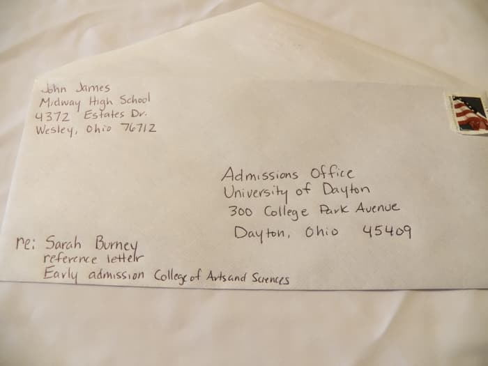 letter envelope format