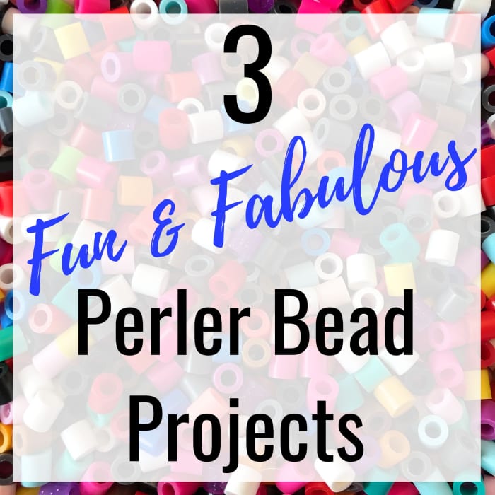 3 Fun & Fabulous Perler Bead Projects including, ear bud covers, a bowl and a bracelet.