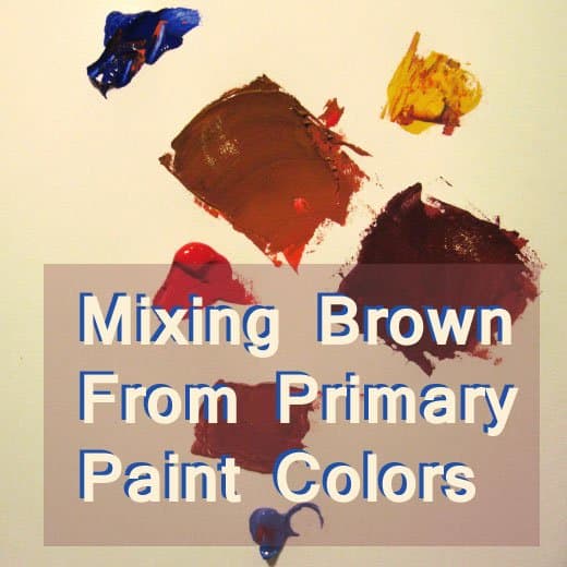 Any shade of brown can be obtained from some kind of mixture of a red, a yellow, and a blue and the addition of white.