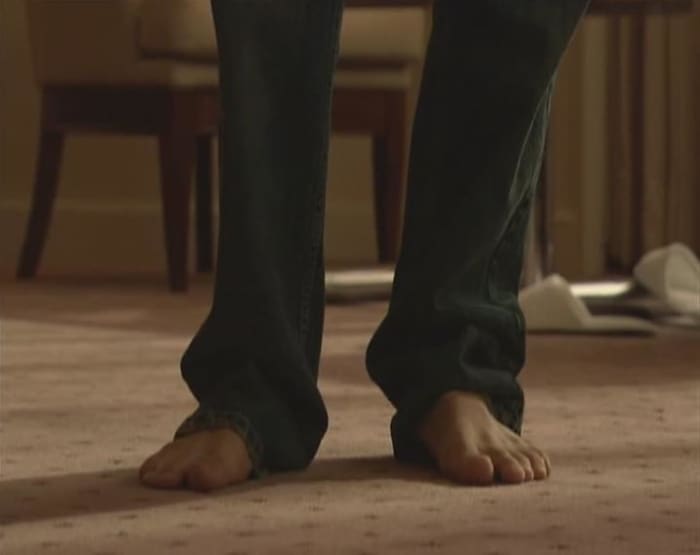 When the live action film first shows us L, the camera pays special attention to his bare feet.