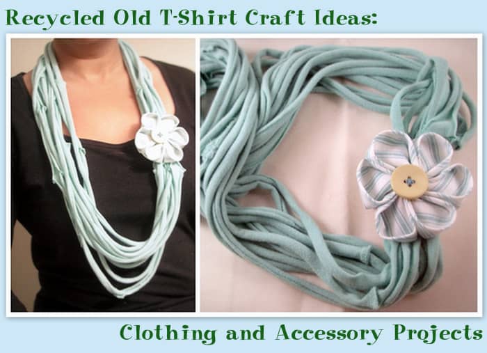 Infinity scarves are a popular recycled t-shirt project choice.