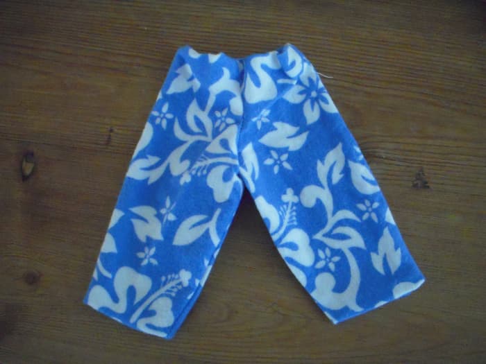 A mini version of a complete pair of pajama bottoms