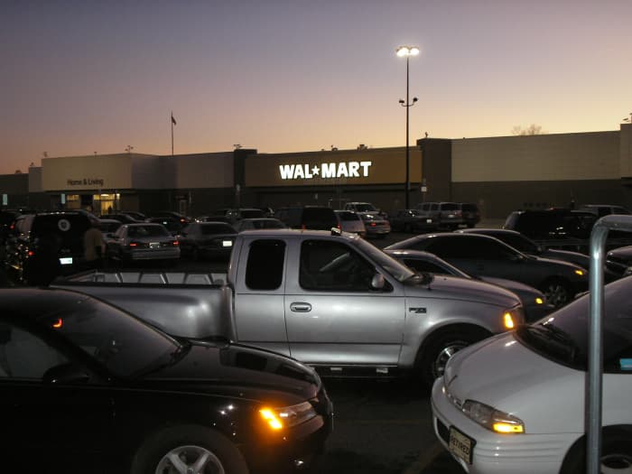 A typical Wal-Mart Supercenter in Orangeburg, SC. All marketers love the idea of full parking lots of customers who are ready and eager to purchase their products.